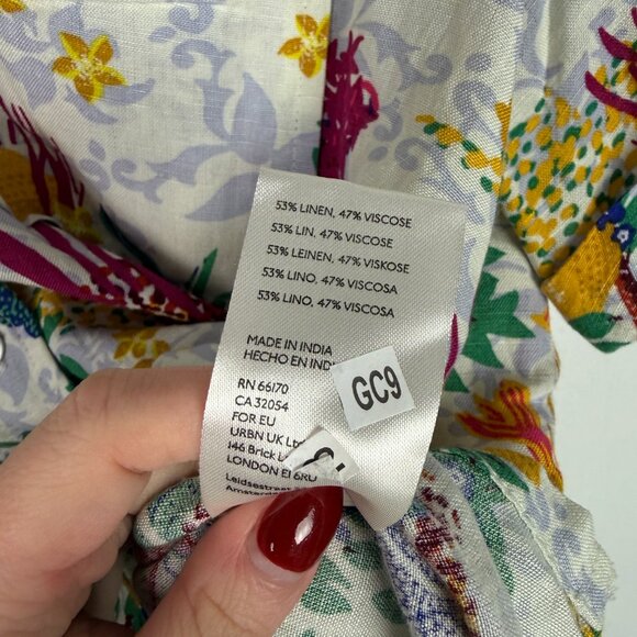 NWT Anthropologie Maeve Classic Surf Shirt Linen Blend Lemons Size Small S NEW - Picture 8 of 13